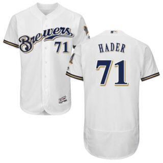 Brewers #71 Josh Hader White Flexbase Authentic Collection Stitched Baseball Jersey