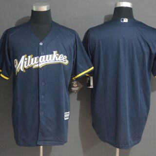 Brewers Blank Navy Cool Base Jersey