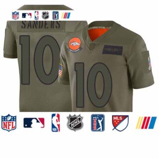 Broncos #10 Emmanuel Sanders Camo Youth Stitched Football Limited 2019 Salute to Service Jersey