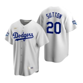 Brooklyn Dodgers #20 Don Sutton White 2020 World Series Champions Cooperstown Collection Jersey