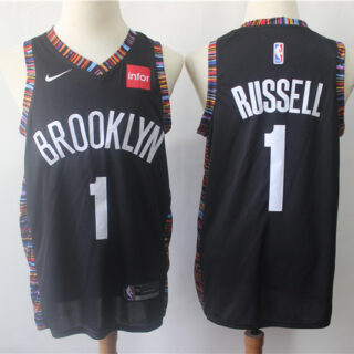 Brooklyn Nets 1 D'Angelo Russell Black Nike Swingman Jersey