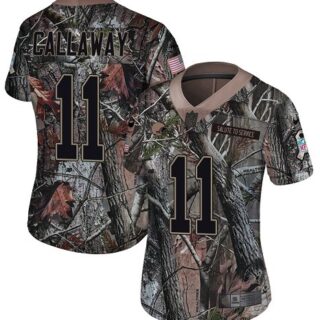 Browns #11 Antonio Callaway Camo Women's Stitched Football Limited Rush Realtree Jersey