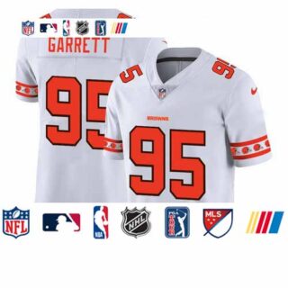 Browns 95 Myles Garrett White 2019 New Vapor Untouchable Limited Jersey