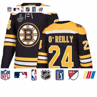 Bruins #24 Terry O'Reilly Black Home Authentic Stanley Cup Final Bound Stitched Hockey Jersey