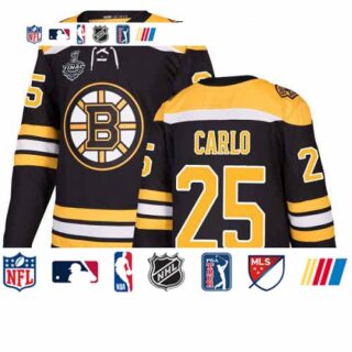 Bruins #25 Brandon Carlo Black Home Authentic Stanley Cup Final Bound Stitched Hockey Jersey