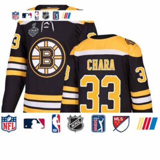 Bruins #33 Zdeno Chara Black Home Authentic Stanley Cup Final Bound Stitched Hockey Jersey