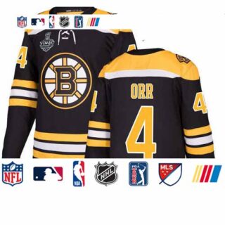 Bruins #4 Bobby Orr Black Home Authentic Stanley Cup Final Bound Youth Stitched Hockey Jersey