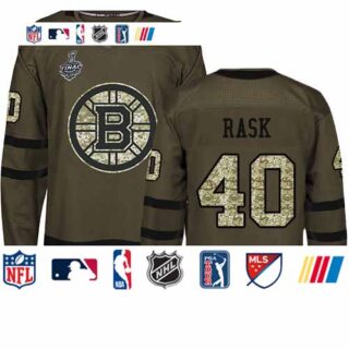Bruins #40 Tuukka Rask Green Salute to Service Stanley Cup Final Bound Stitched Hockey Jersey