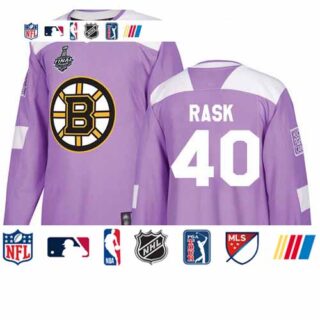 Bruins #40 Tuukka Rask Purple Authentic Fights Cancer Stanley Cup Final Bound Stitched Hockey Jersey