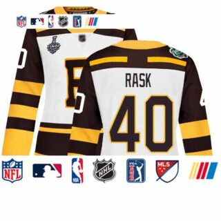 Bruins #40 Tuukka Rask White Authentic 2019 Winter Classic Stanley Cup Final Bound Women's Stitched Hockey Jersey