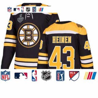 Bruins #43 Danton Heinen Black Home Authentic Stanley Cup Final Bound Stitched Hockey Jersey