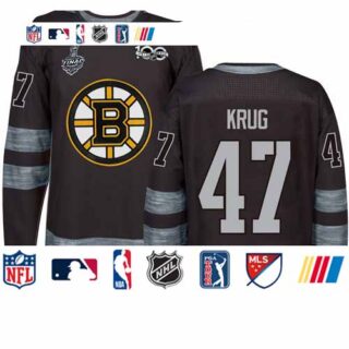 Bruins #47 Torey Krug Black 1917-2017 100th Anniversary Stanley Cup Final Bound Stitched Hockey Jersey