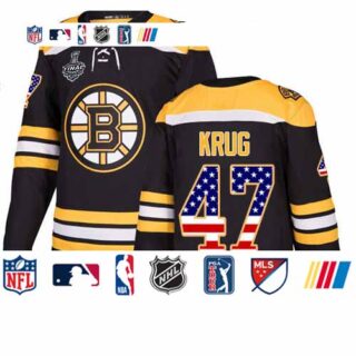 Bruins #47 Torey Krug Black Home Authentic USA Flag Stanley Cup Final Bound Youth Stitched Hockey Jersey