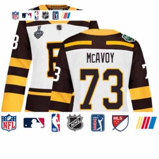 Bruins #73 Charlie McAvoy White Authentic 2019 Winter Classic Stanley Cup Final Bound Women's Stitched Hockey Jersey