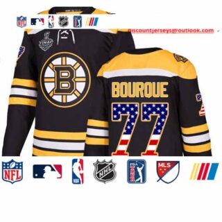 Bruins #77 Ray Bourque Black Home Authentic USA Flag Stanley Cup Final Bound Youth Stitched Hockey Jersey