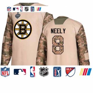 Bruins #8 Cam Neely Camo Authentic 2017 Veterans Day Stanley Cup Final Bound Stitched Hockey Jersey