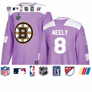 Bruins #8 Cam Neely Purple Authentic Fights Cancer Stanley Cup Final Bound Youth Stitched Hockey Jersey