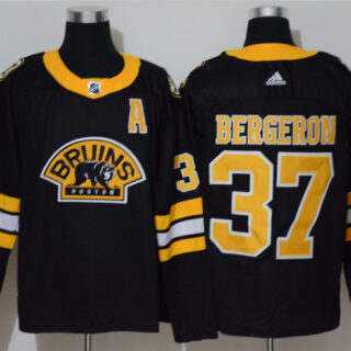 Bruins 37 Patrice Bergeron Black 3rd Adidas Jersey