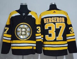 Bruins 37 Patrice Bergeron Black Glittery Edition Adidas Jersey