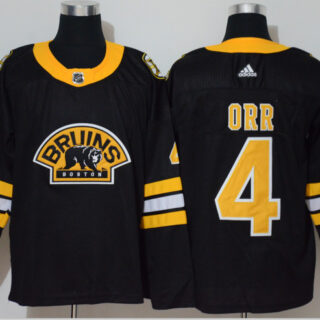 Bruins 4 Bobby Orr Black 3rd Adidas Jersey