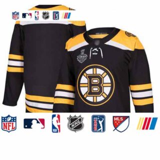 Bruins Blank Black Home Authentic Stanley Cup Final Bound Stitched Hockey Jersey