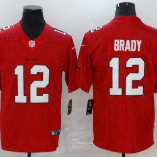Buccaneers 12 Tom Brady Red Vapor Untouchable Limited Jersey