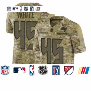 Buccaneers #45 Devin White Camo Youth Stitched Football Limited 2018 Salute to Service Jersey