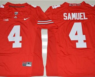 Buckeyes #4 Curtis Samuel Red Stitched NCAA Jersey
