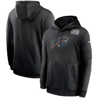 Buffalo Bills 2020 NFL Crucial Catch Sideline Performance Pullover Hoodie Black