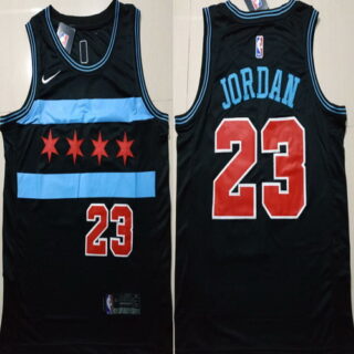Bulls 23 Michael Jordan Black 2018-19 City Edition Nike Swingman Jersey