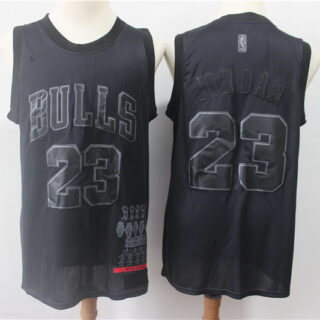 Bulls 23 Michael Jordan Black Nike Swingman MVP Jersey