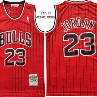Bulls 23 Michael Jordan Red 1997-98 Hardwood Classics Jersey