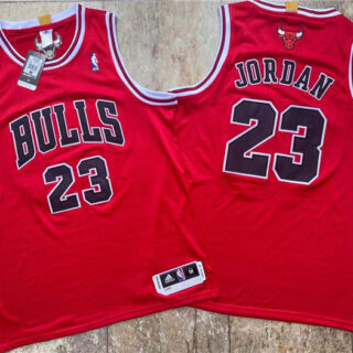 Bulls 23 Michael Jordan Red Adidas Swingman Jersey