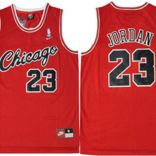 Bulls 23 Michael Jordan Red Nike Swingman Jersey