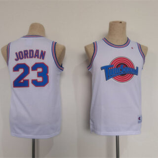 Bulls #23 Michael Jordan White Tune Squad Stitched Basketball Jersey
