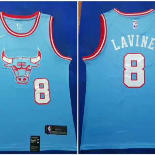 Bulls 8 Zach Lavine Blue 2019-20 City Edition Nike Swingman Jersey