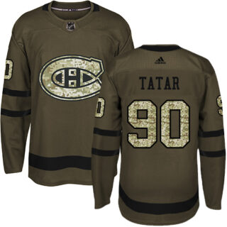 Canadiens #90 Tomas Tatar Green Salute to Service Stitched Hockey Jersey
