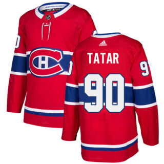Canadiens #90 Tomas Tatar Red Home Authentic Stitched Hockey Jersey