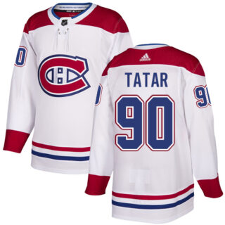 Canadiens #90 Tomas Tatar White Road Authentic Stitched Hockey Jersey