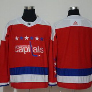 Capitals Blank Red Alternate Adidas Jersey
