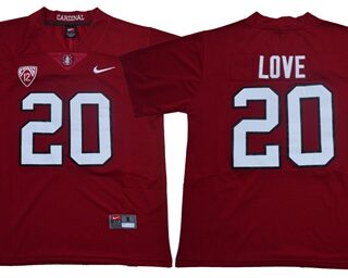Cardinal #20 Bryce Love Red Limited Stitched NCAA Jersey