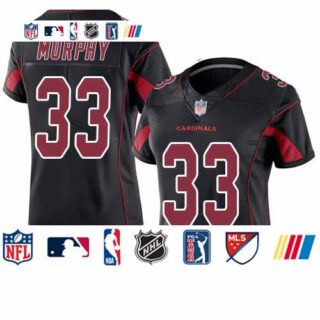 Cardinals #33 Byron Murphy Black Women's Stitched Football Limited Rush Jersey