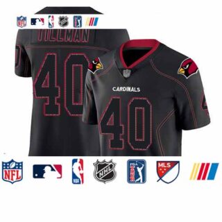 Cardinals #40 Pat Tillman Lights Out Black Men's Stitched Football Limited Rush Jersey