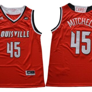 Cardinals #45 Donovan Mitchell Red Basketball Stitched NCAA Jersey