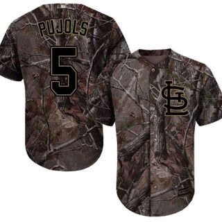 Cardinals #5 Albert Pujols Camo Realtree Collection Cool Base Stitched Youth Baseball Jersey