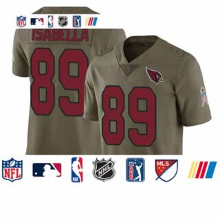 Cardinals #89 Andy Isabella Olive Men's Stitched Football Limited 2017 Salute to Service Jersey