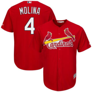Cardinals 4 Yadier Molina Red Cool Base Jersey