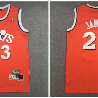 Cavaliers 23 Lebron James Orange Hardwood Classics Jersey