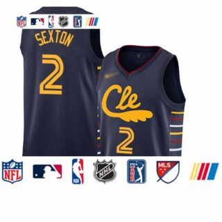 Cavaliers #2 Collin Sexton Navy Basketball Swingman City Edition 2019 20 Jersey