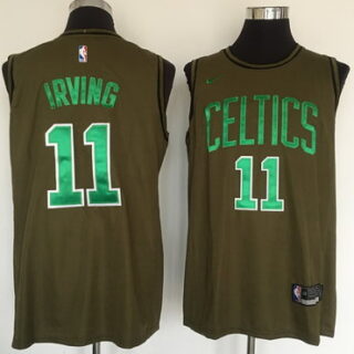 Celtics 11 Kyrie Irving Olive Nike Swingman Jersey